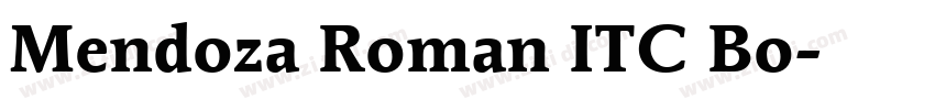 Mendoza Roman ITC Bo字体转换
